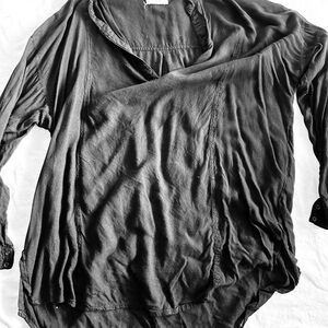 Mikoh Black Drape Blouse